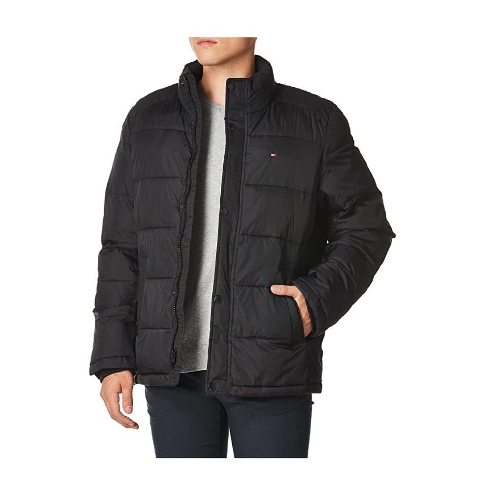 NWT (Defect) Tommy Hilfiger Mens Down Puffer Jacket Size S Black $275 i331